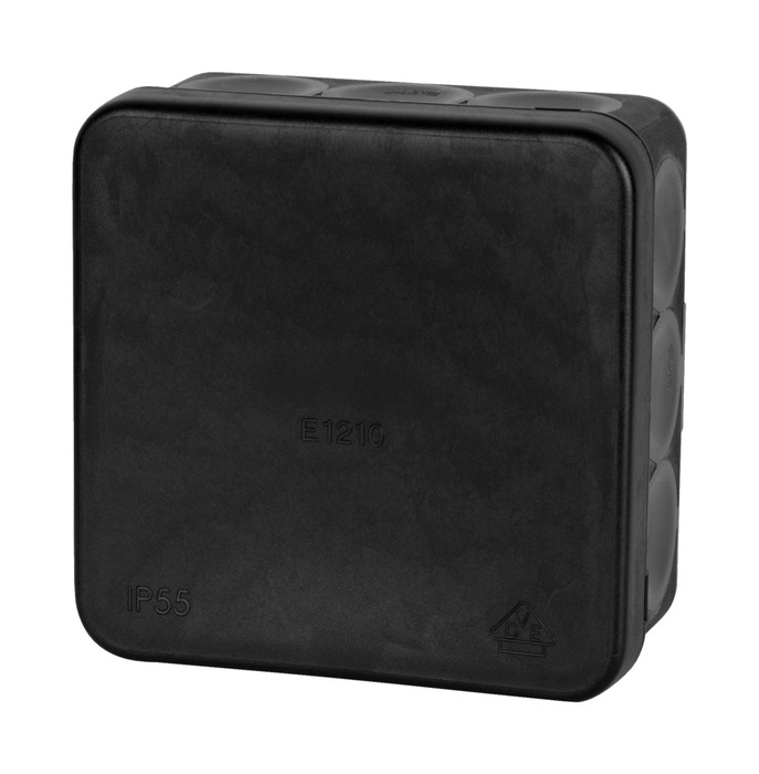 Membrandåse m/12 udtag sort - Elworks